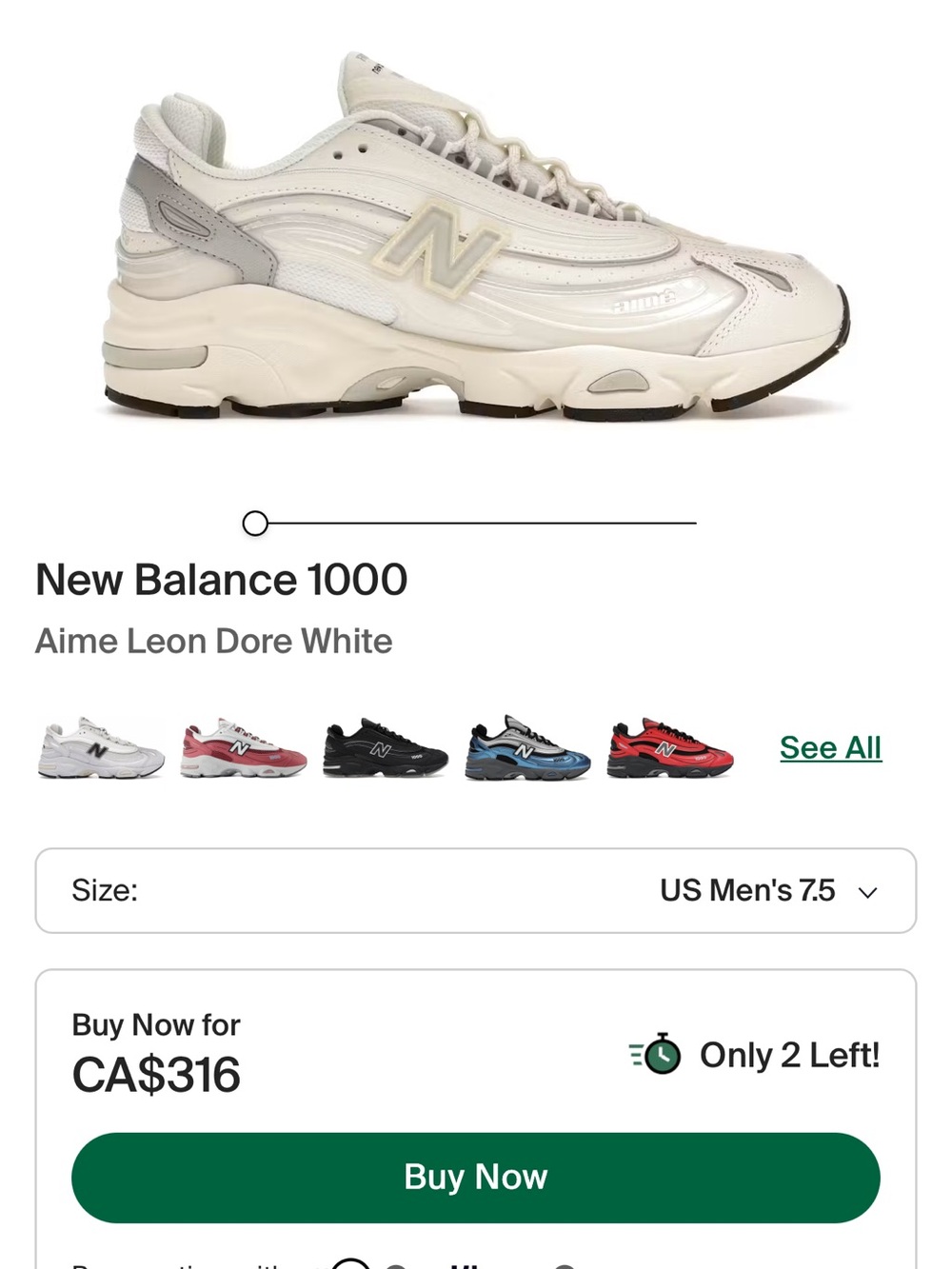 New Balance x Aimé Leon Doré 1000